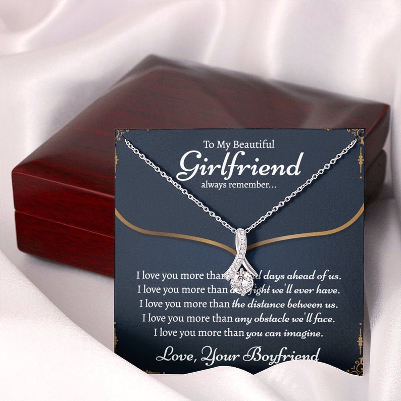 My Beautiful Girlfriend Necklace, First Birthday Gift For Girlfriend, Best Gift For Girlfriend on her Birthday, Surprise Gift For Girlfriend, Alluring Beauty Necklace