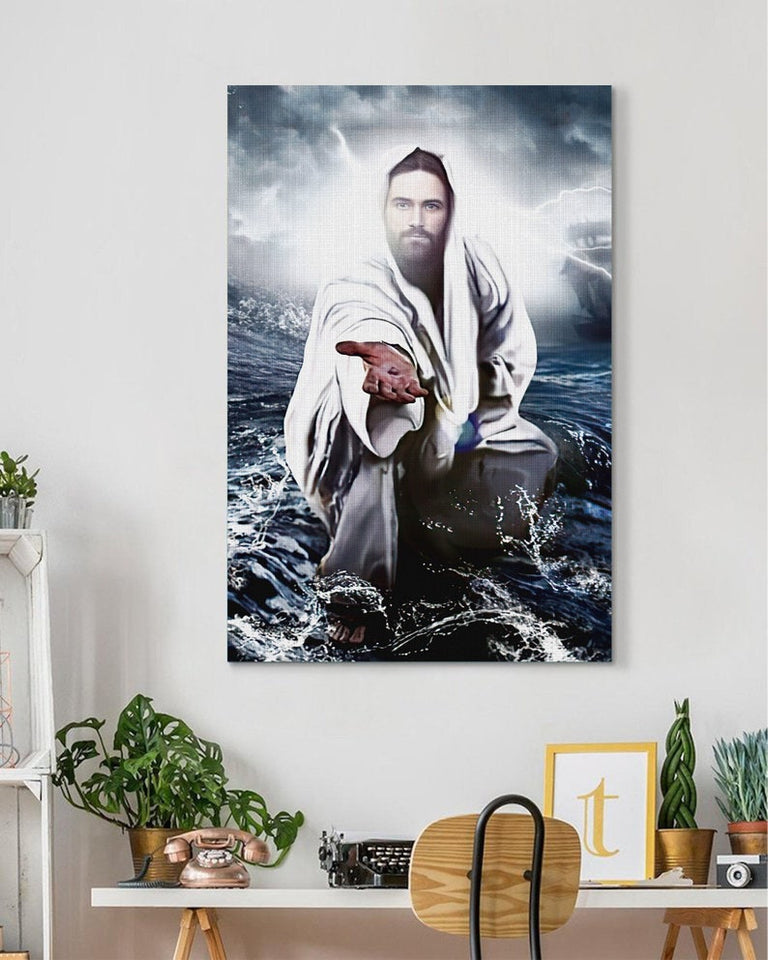 Jesus Give Me Hand Jesus Reaching Hand - Matte Canvas