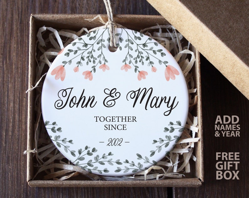 Wedding Anniversary Ornament Gift For Parents Couple, 10 8Th 9Th 20Th 25Th 50Th Wedding Anniversary Gifts, 1Year 1 2 3 Year Gift For Him Her