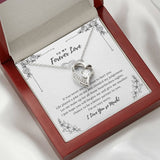 To My Forever Love Necklace With message card, Valentine Birthday Anniversary Gift to Wife Soulmate Girlfriend From boyfriend Husband.