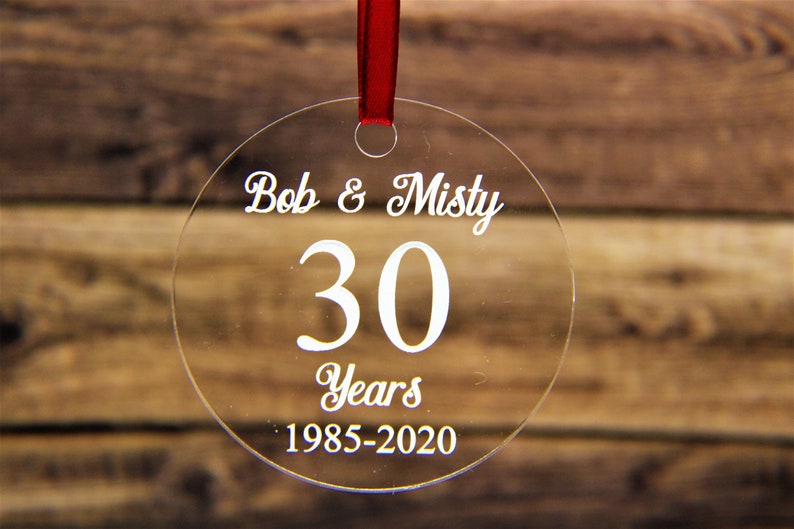 Personalized Anniversary Ornament | Personalized Acrylic Ornament | Anniversary Ornament | Christmas Ornament | Acrylic Ornament