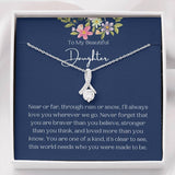 To My Beautiful Daughter Alluring Beauty Necklace, Daughter Gifts From Dad, Mom To Daughter Present, Daughter Graduation, Daughter Mother's Day