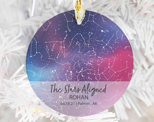 Transgender Star Map Custom Name Ornament For Transgender Pride Gift For Trans Subtle Pride Art Ornament Trans Husband Gift Trans Wife Gift