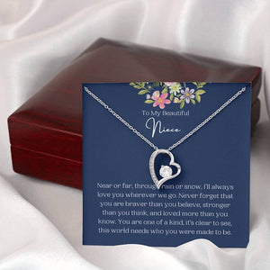 To My Beautiful Niece Forever Love Necklace, Birthday Gifts From Aunt, Uncle To Niece Gifts, Niece Graduation, Niece Jewelry, Niece Mother's Day Gifts