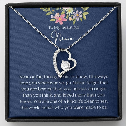 To My Beautiful Niece Forever Love Necklace, Birthday Gifts From Aunt, Uncle To Niece Gifts, Niece Graduation, Niece Jewelry, Niece Mother's Day Gifts