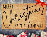 Filthy Animal Doormat Funny Christmas Doormat Funny Doormat Merry Christmas Doormat Christmas Welcome Mat