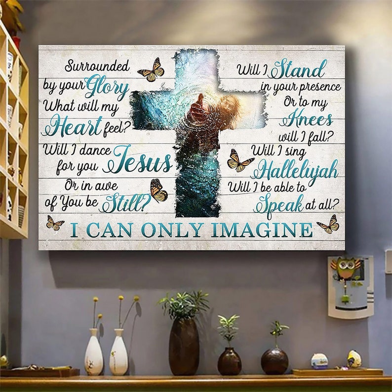 I Can Only Imagine Jesus give me your hand - Matte Canvas