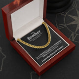 To My Brother Necklace, I Love You Always And Forever, Sentimental Gifts for Brother Birthday, Best Gifts for Brother from Sister, Cuban Link Chain Necklace
