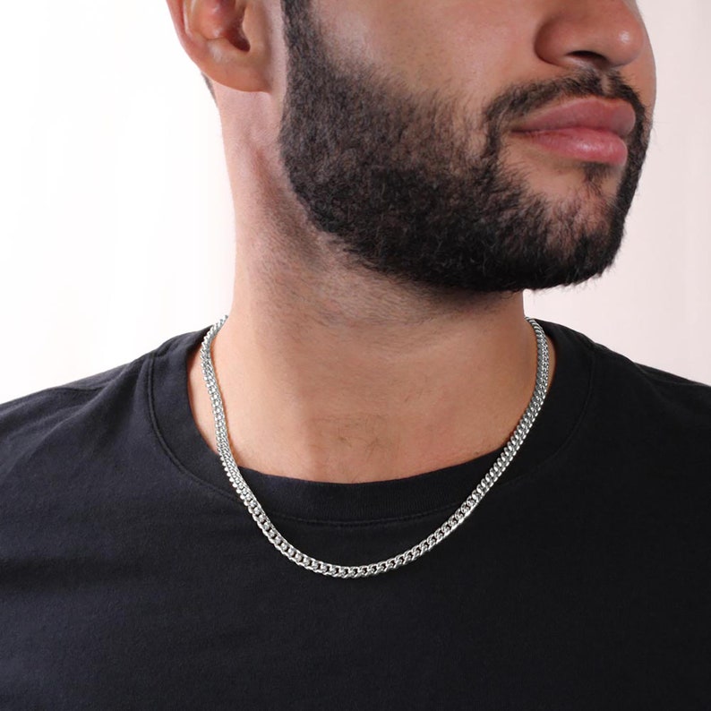 To My Boyfriend Cuban Chain Necklace, Romantic Gift for Boyfriend - I gave my heart to you - Unique Anniversary Gift for Boyfriend, Boyfriend Birthday LX104L