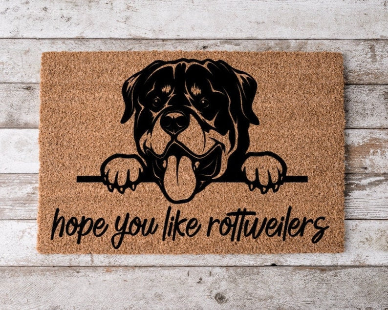 Hope You Like Rottweilers Welcome Mat Perfect Gift for Dog Owner Pet Lover Personalized Doormat New Home Decor |