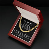 To My Son Necklace, Loved More Than You Know, Cuban Chain Necklace For Son From Mom