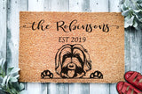 Golden Doodle Personalized Custom Doormat Goldendoodle Dog Groodle Welcome Mat Housewarming Gift Last Name Door mat