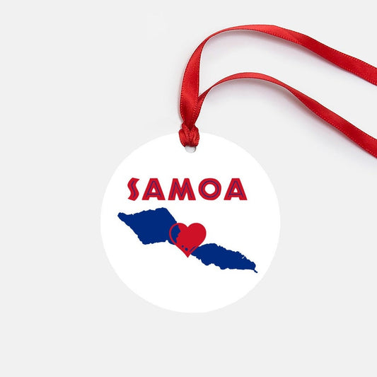 Samoa Ornament Personalized Gift Gloss Coated Aluminum