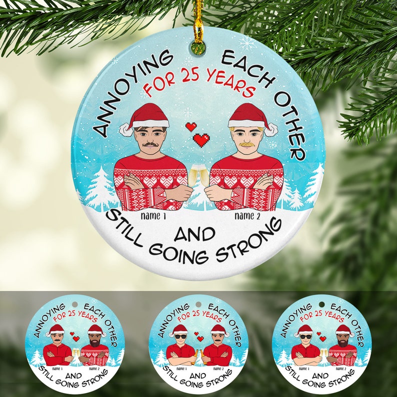 Annoying Each Other Christmas Gift For Couples Personalized Custom Ornament Gay Couple, Lgbt Ornament