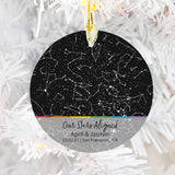 Custom Star Map By Date Lgbtq Rainbow Ornament For Gay Couple Gift For Lesbian Wedding Ornament Gay Anniversary Gift Gay Christmas Ornament