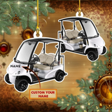 Golf Cart Personalized Christmas Ornament for Golf Players - Two Sided Ornament