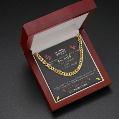 Daddy Necklace - My Hero I Love You More Than You'll Ever Know, First Time Dad Gift, New Dad Gift, Cuban Link Chain Necklace