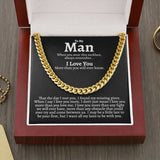 To My Man Cuban Chain Necklace for Him, Romantic Birthday Gifts for Him Christmas, Best Jewelry for Men, Jewelry for Him Romantic