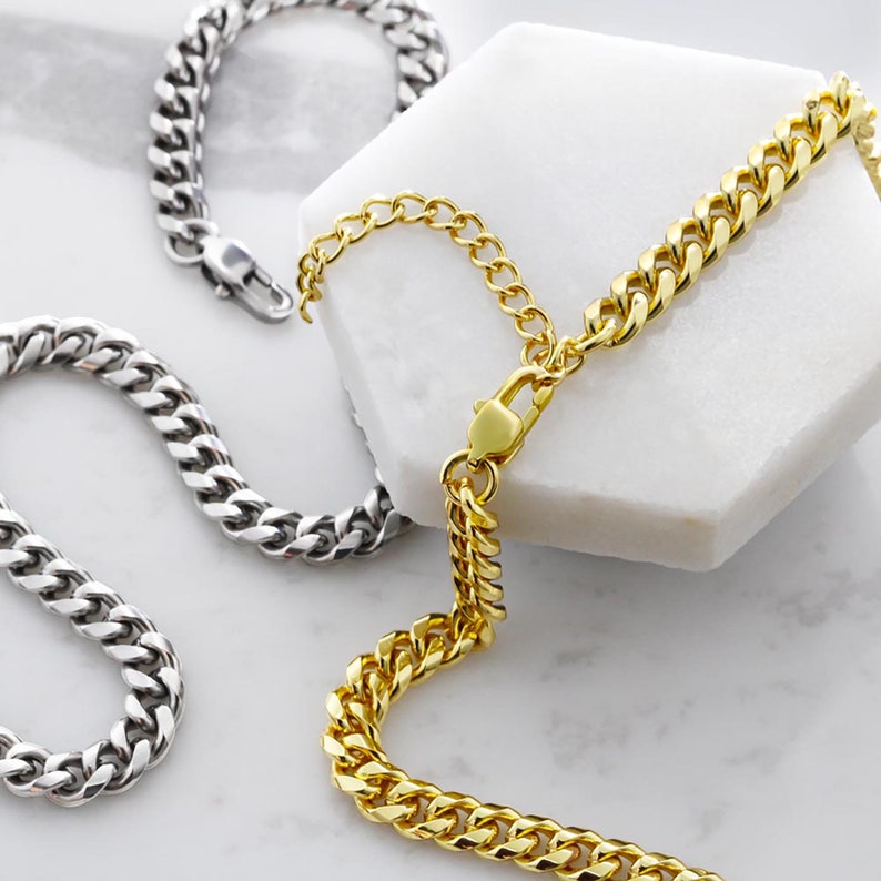 To My Husband Cuban Chain Necklace Anniversary Gift For Husband Husband Birthday Husband Gift From Wife Father's Day