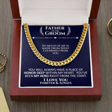 Father of the Groom Cuban Chain Necklace Groom Gift to Father Father of the Groom Gifts from Son Gifts for Father of