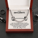 To My Swolemate Cuban Necklace, Man Jewelry, Valentine Gift For Man, From His Swolemate, Best Birthday Gift For Man