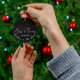Personalized/Custom Star Map Ornament, Night Sky, Constellation, Couple Gift, Anniversary Gift