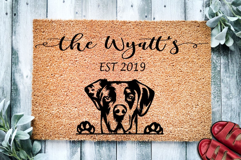 Great Dane Floppy Ears Personalized Custom Doormat Great Dane Dog Welcome Mat Last Name Door mat