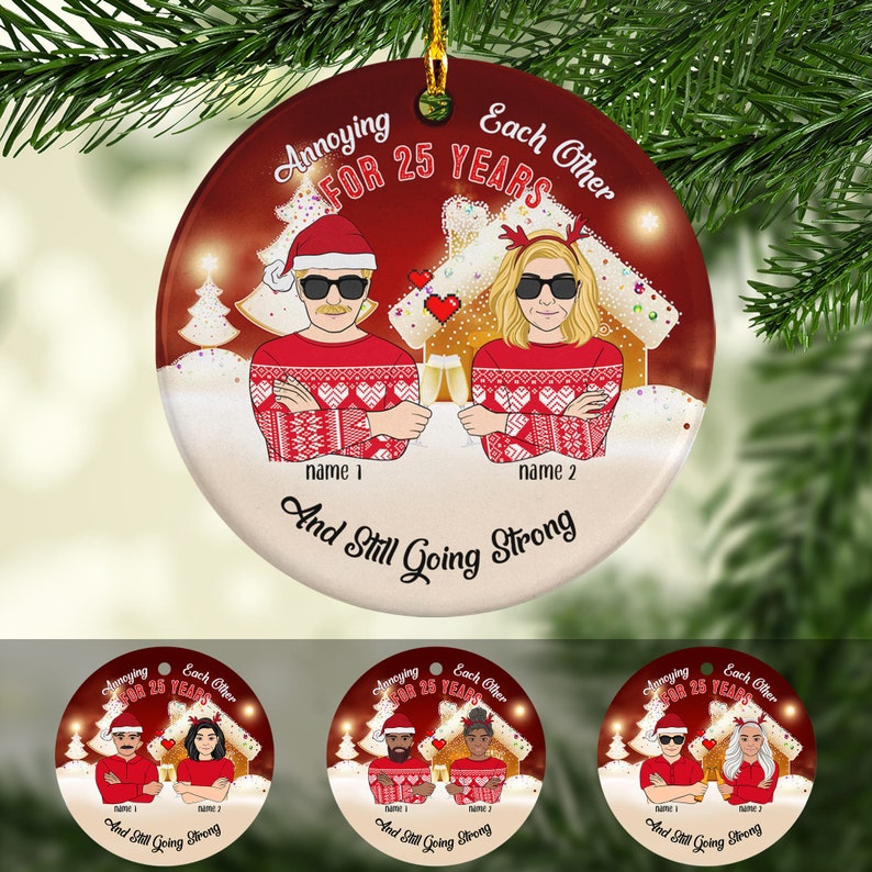 Annoying Each Other For Years - Couple Married Christmas Ornament, Anniversary Ornament Xmas  Decor, Gift For Husband Wife