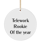 Telework, Telework Ornament, Work From Home, Gift For Home Office, Home Office Ornament, Zoom Meeting, Gift For Home Office, Telework Rookie