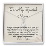 Jewelry, Necklace, Message Card, Mother's Day Gift, To My Bonus Mom, Alluring Beauty Necklace Gift, Gift From Daughter Son