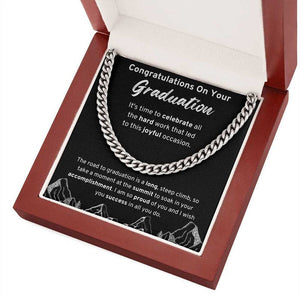 Graduation Gift - It's time to celebrate all the hard work that led to this joyful occasion - College, High School, Senior, Master Graduation Gift - Class of 2022 Cuban Link Chain - LX035A