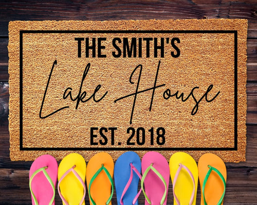 Lake House Doormat Lakehouse Doormat Lake Life Doormat Custom Lake House Doormat Lake House Decor Lake House Sign