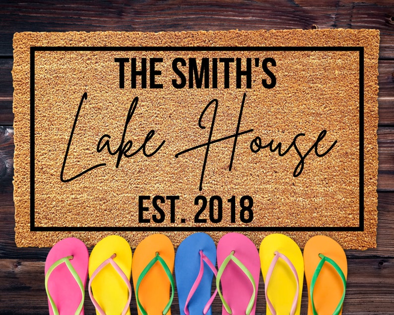 Lake House Doormat Lakehouse Doormat Lake Life Doormat Custom Lake House Doormat Lake House Decor Lake House Sign