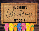Lake House Doormat Lakehouse Doormat Lake Life Doormat Custom Lake House Doormat Lake House Decor Lake House Sign
