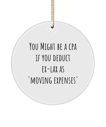 Cpa  Ornament-Funny Certified Public Accountant Gift-Accountant Keepsake Ornament-Gift For Tax Preparer, Gift For Him, Gift For Her