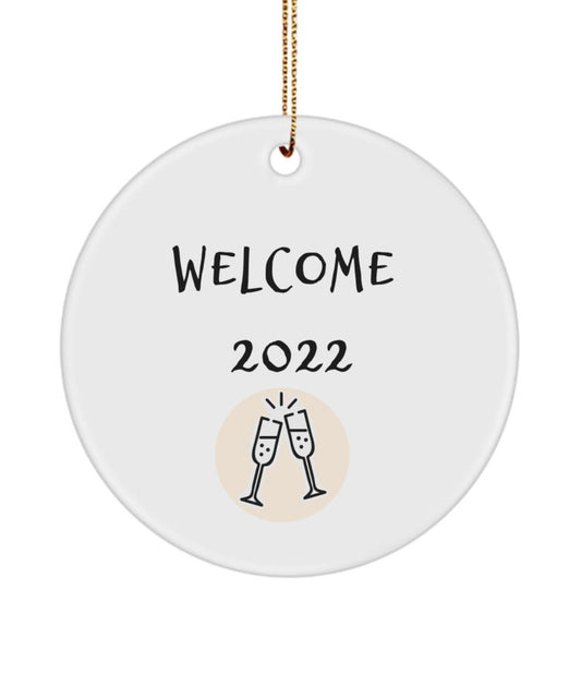 New Beginnings Ornament, New Years Ornament, Welcome , Champagne, New Year Ornament, Gift For Him, Gift For Her