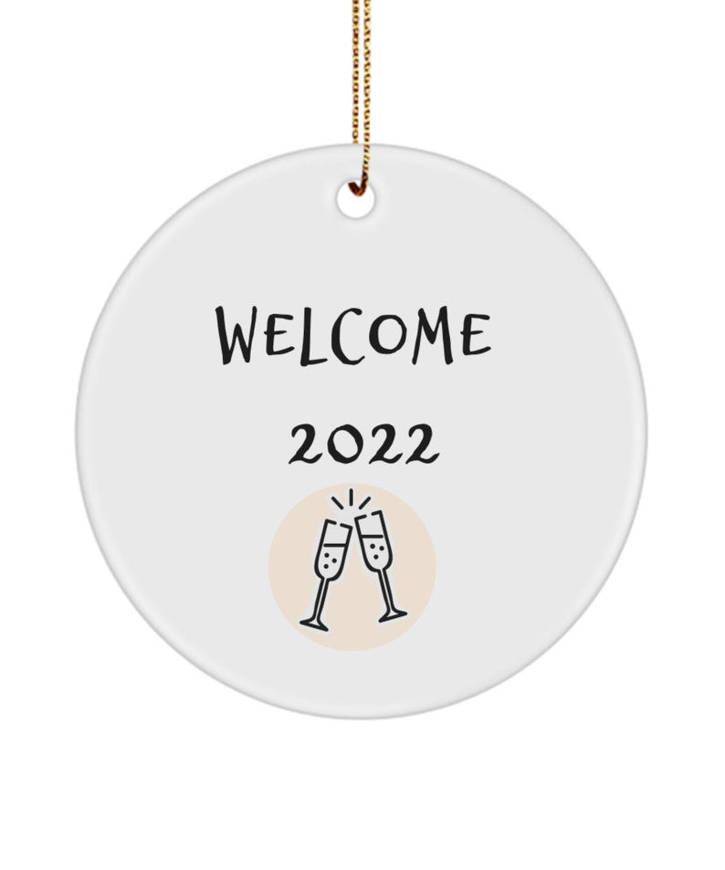 New Beginnings Ornament, New Years Ornament, Welcome , Champagne, New Year Ornament, Gift For Him, Gift For Her