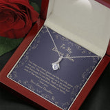 Jewelry, necklace, Message Card, Mother's Day Gift, To MY Bonus Mom, Lined Flower Frame, Alluring Beauty Necklace Gift To Mom From Daughter