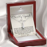 Jewelry, Necklace, Message Card, Mother's Day Gift, To My Bonus Mom, Alluring Beauty Necklace Gift, Gift From Daughter Son
