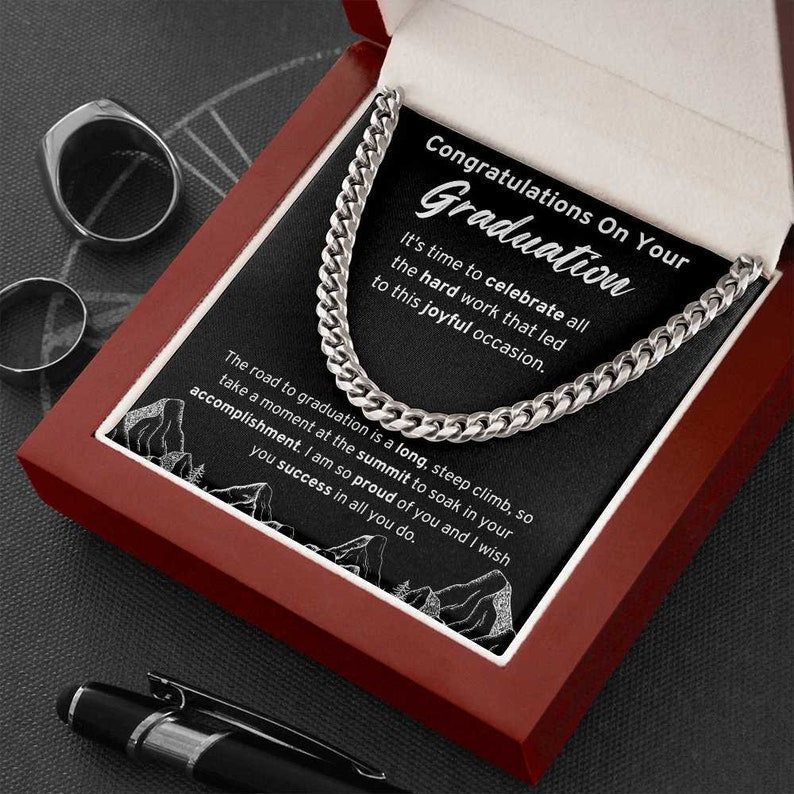 To My Man Necklace Gift - Boyfriend Husband Gift - I'm not perfect - You complete me and make me a better person Cuban Link Chain Necklace LX035G