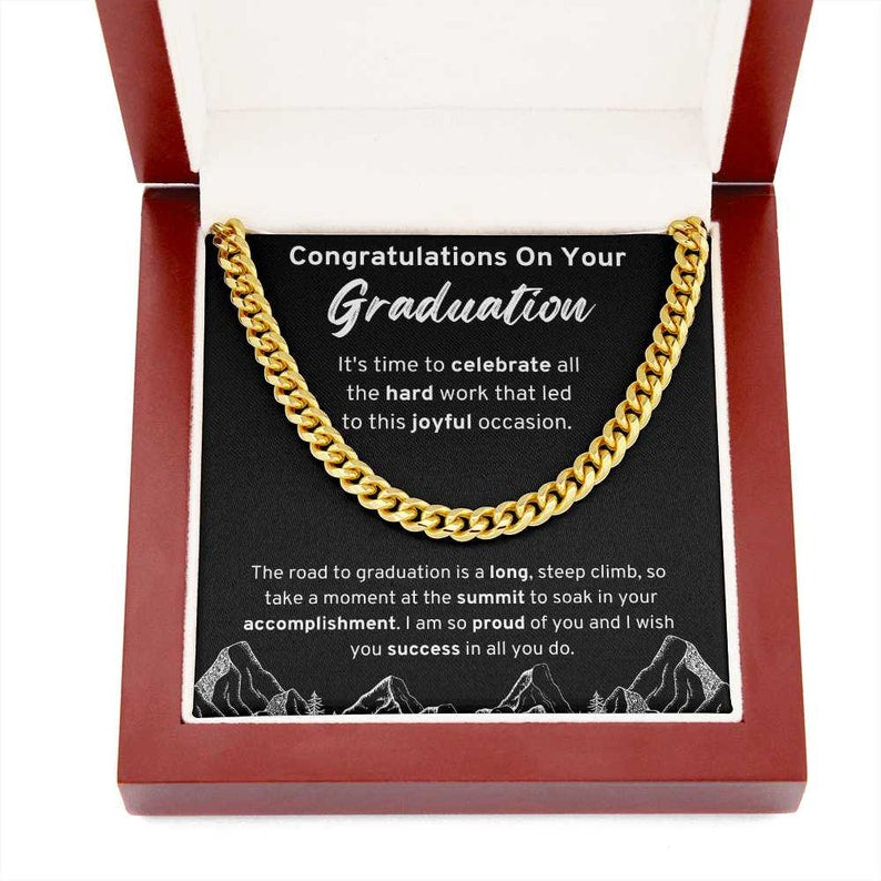 To My Man Necklace Gift - Boyfriend Husband Gift - I'm not perfect - You complete me and make me a better person Cuban Link Chain Necklace LX035G