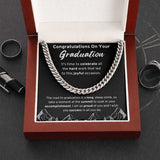 Graduation Gift - It's time to celebrate all the hard work that led to this joyful occasion - College, High School, Senior, Master Graduation Gift - Class of 2022 Cuban Link Chain - LX035A