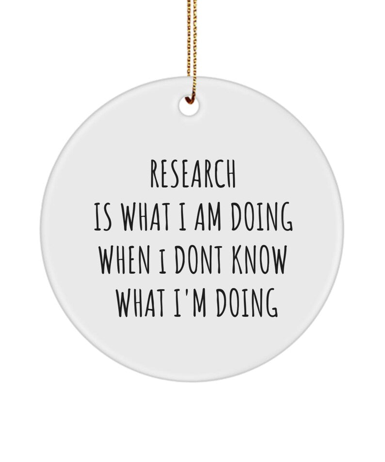 Masters Graduate Ornament, Phd Ornament, Gift For Post Graduate, Research Intern Gift, Research Fellow Ornament, Gift For Him, Gift For Her