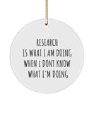 Masters Graduate Ornament, Phd Ornament, Gift For Post Graduate, Research Intern Gift, Research Fellow Ornament, Gift For Him, Gift For Her
