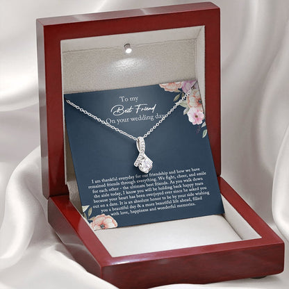 To My Best Friend Necklace, Bride Gift From Maid of Honor, Best Friend Gift on Her Wedding Day, Alluring Beauty Necklace