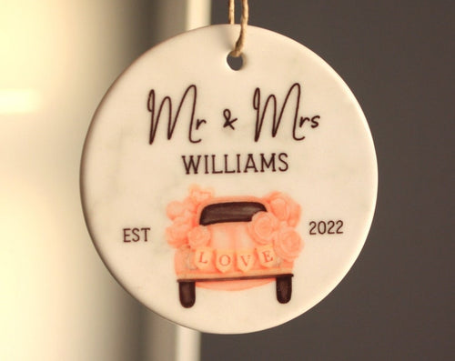 Wedding Gift For Couple, Personalized Mr And Mrs Ornament, Unique Wedding Decor, Anniversary Gift For Husband Wife, Engagement Presents