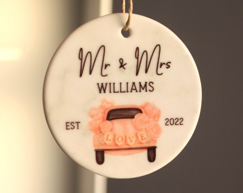 Wedding Gift For Couple, Personalized Mr And Mrs Ornament, Unique Wedding Decor, Anniversary Gift For Husband Wife, Engagement Presents