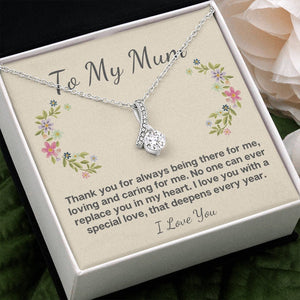 Alluring Beauty Necklace, With Message Card, Flower Circle, Mother's Day Gift, To My Mum From Son Daughter