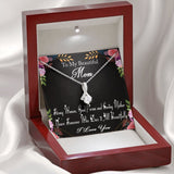 Jewelry, Necklace, Message Card, Mother's Day Gift, To My Beautiful Mom, Alluring Beauty Necklace Gift, From Daughter, Son
