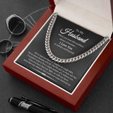 Necklace To My Husband We're Closer Because of It All Link Chain Necklace | Romantic Gift for Husband | Anniversary & Birthday Gift, Cuban Link Chain Necklace